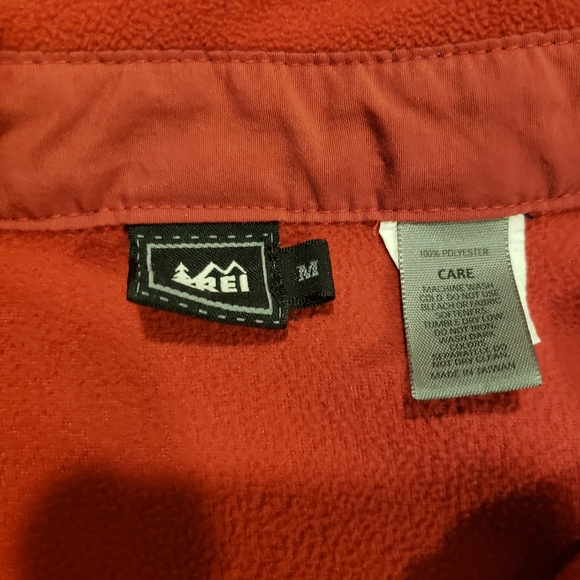 Vintage REI collared Pullover long sleeve collared fleece pullover red size M - Picture 2 of 4